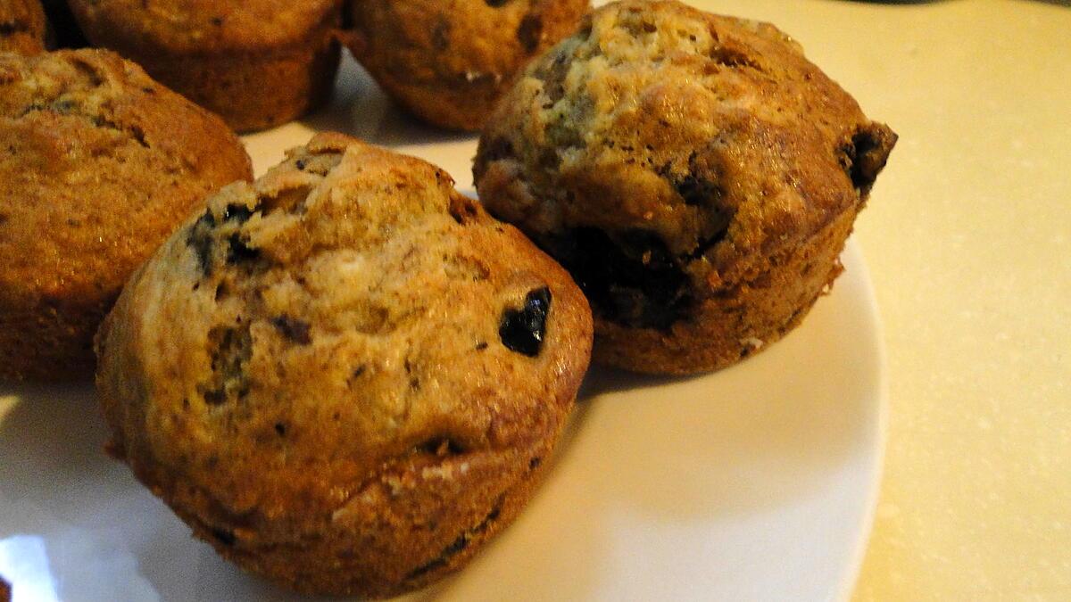 recette Muffins pruneaux-bananes (sans beurre)