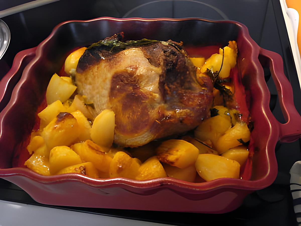 recette Rôti de épaule veau avec des pommes de terre