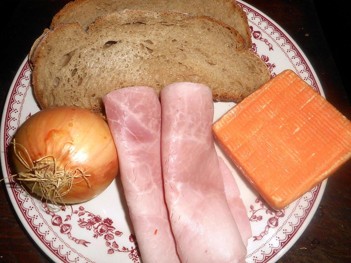 recette Tartine au jambon et maroilles