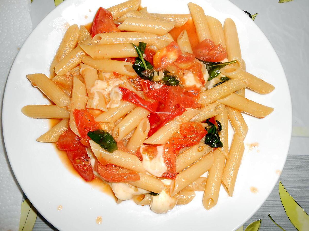 recette PENNE ALLA CRUDAIOLA