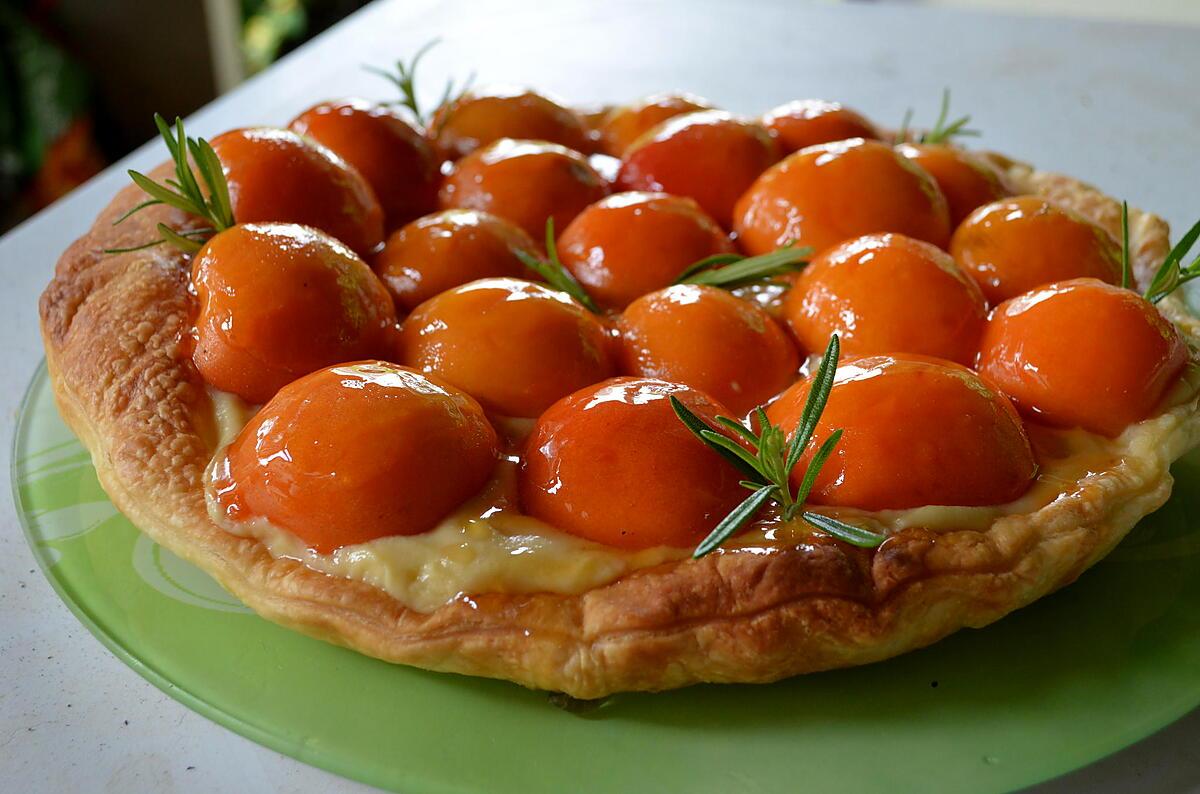 recette TARTE AUX ABRICOTS ET AU ROMARIN