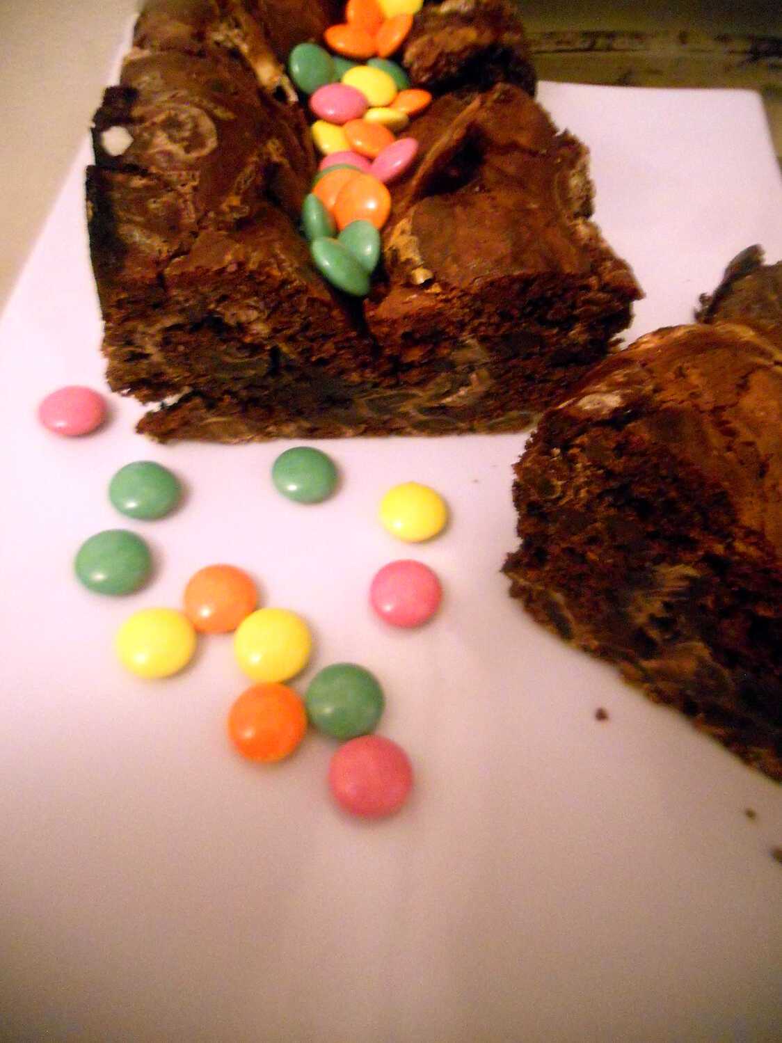 Moelleux au cacao et smarties