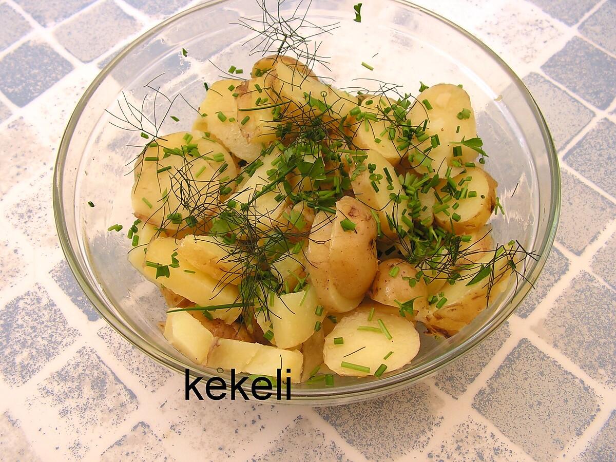 recette Salade de pommes de terre primeur aux herbes aromatiques