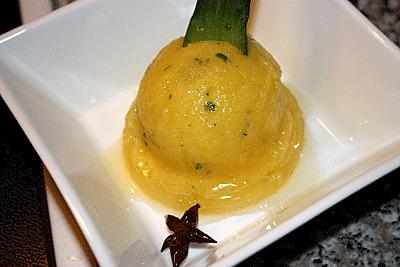 recette Sorbet ananas-basilic sur ananas rôti à la badiane