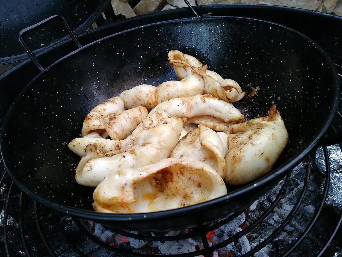 recette Calamars au barbecue