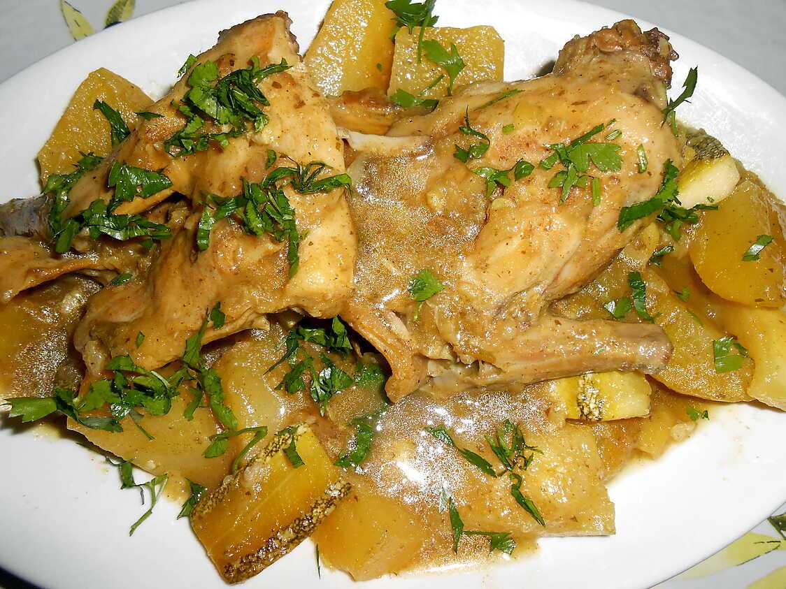 Recette de LAPIN COURGETTES POMMES DE TERRE