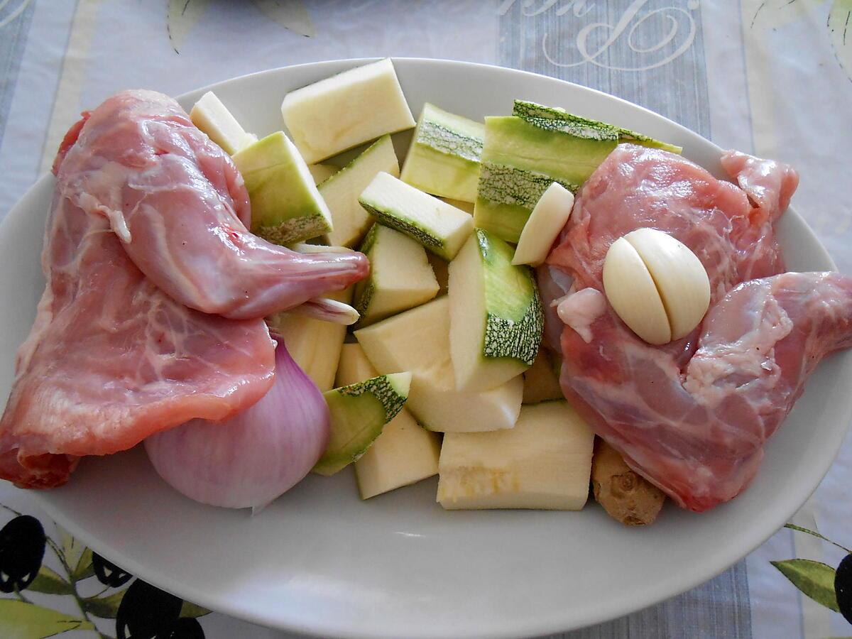 recette LAPIN COURGETTES POMMES DE TERRE