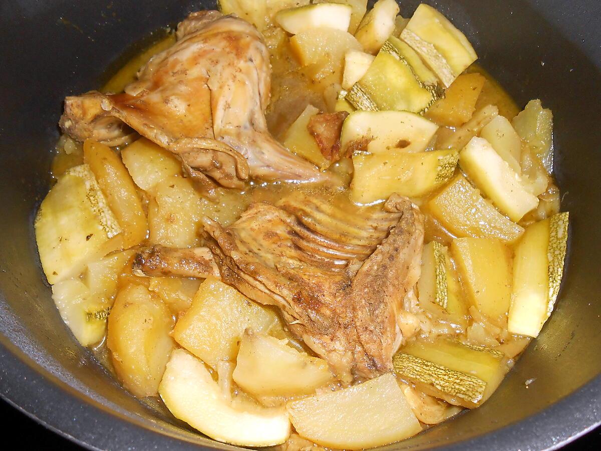 recette LAPIN COURGETTES POMMES DE TERRE