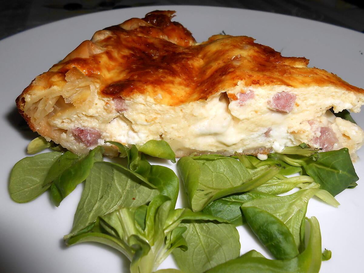 recette QUICHE RICOTTA MASCARPONE GORGONZOLA CHEVRE (sur une idée de KATE)