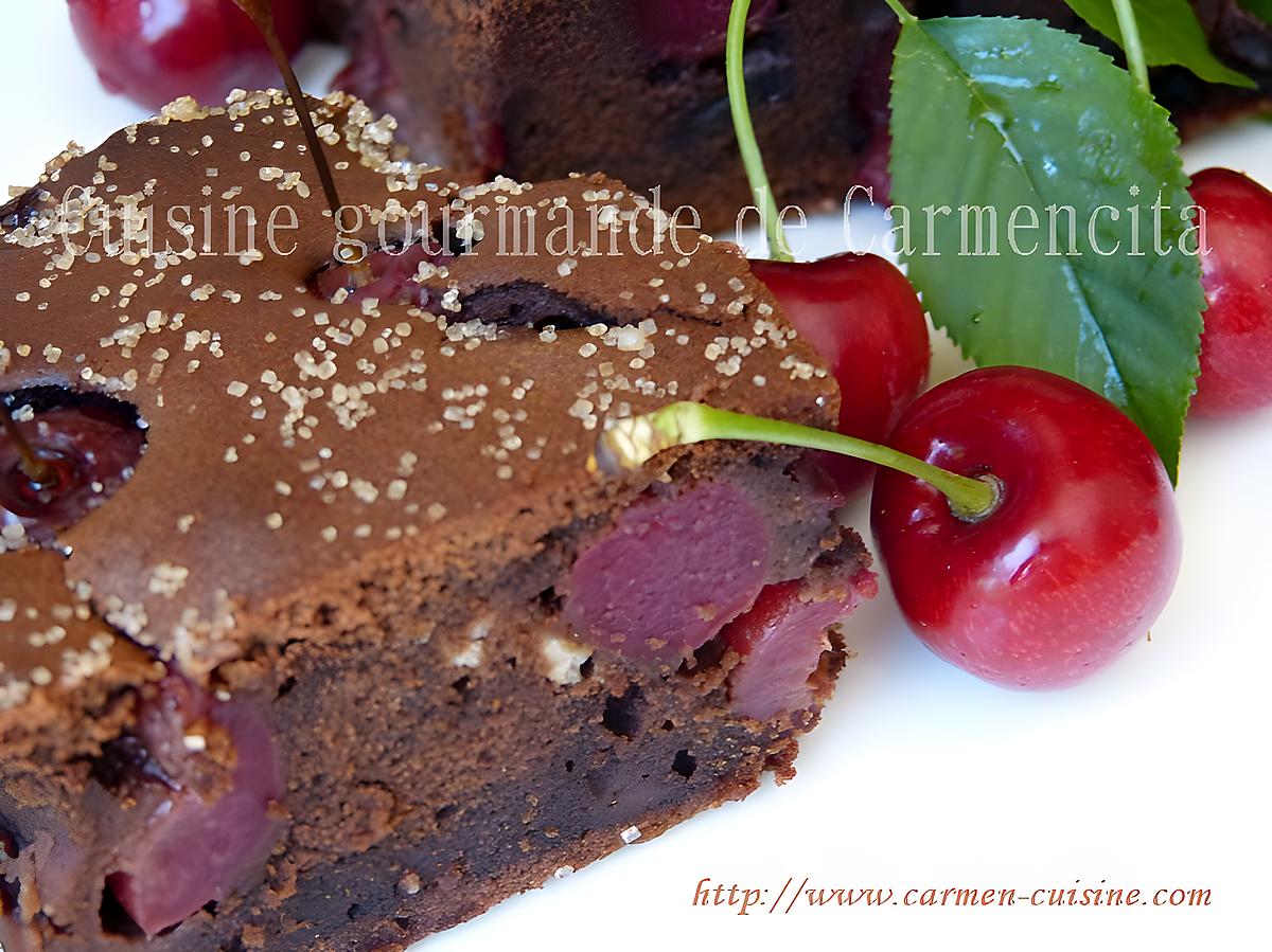 recette Brownie au chocolat et cerises à l'Amaretto