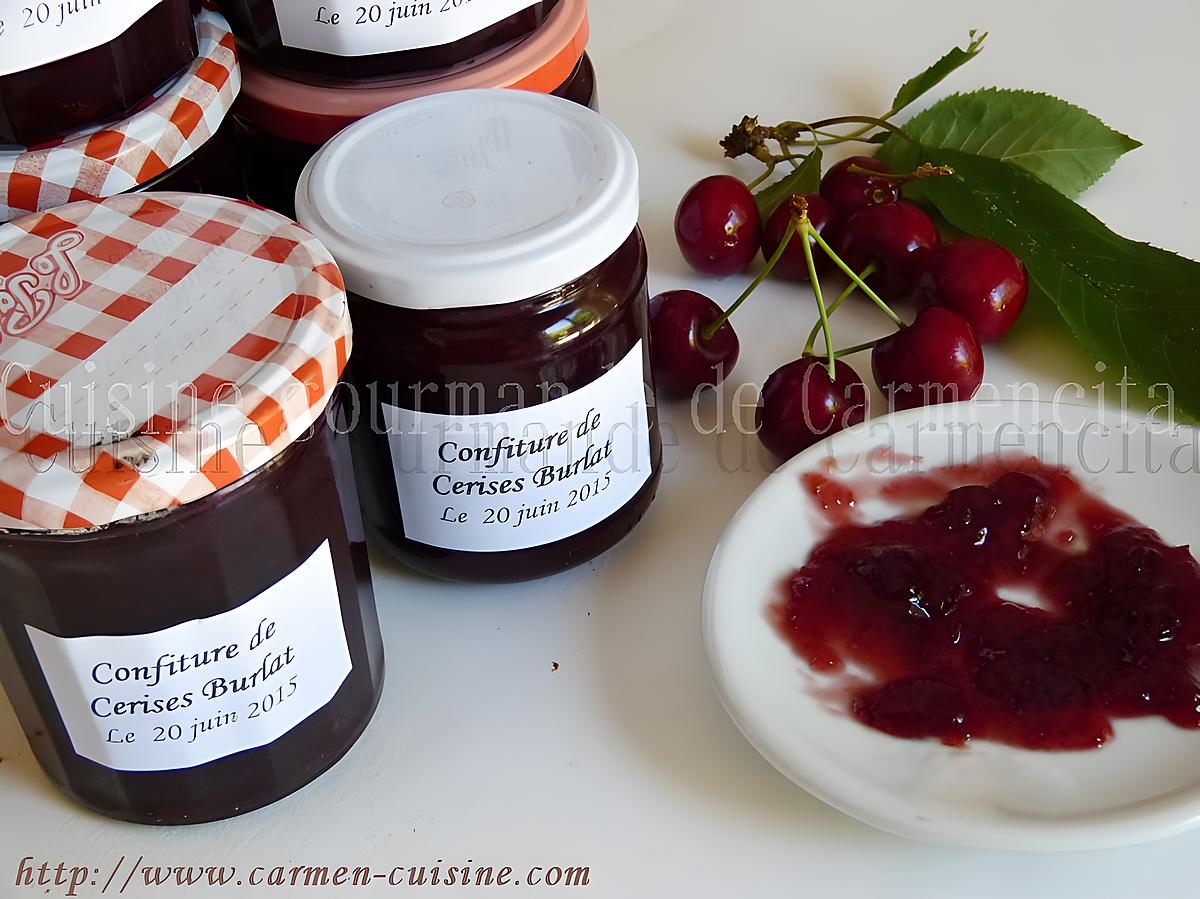 recette Confiture de cerises Burlat