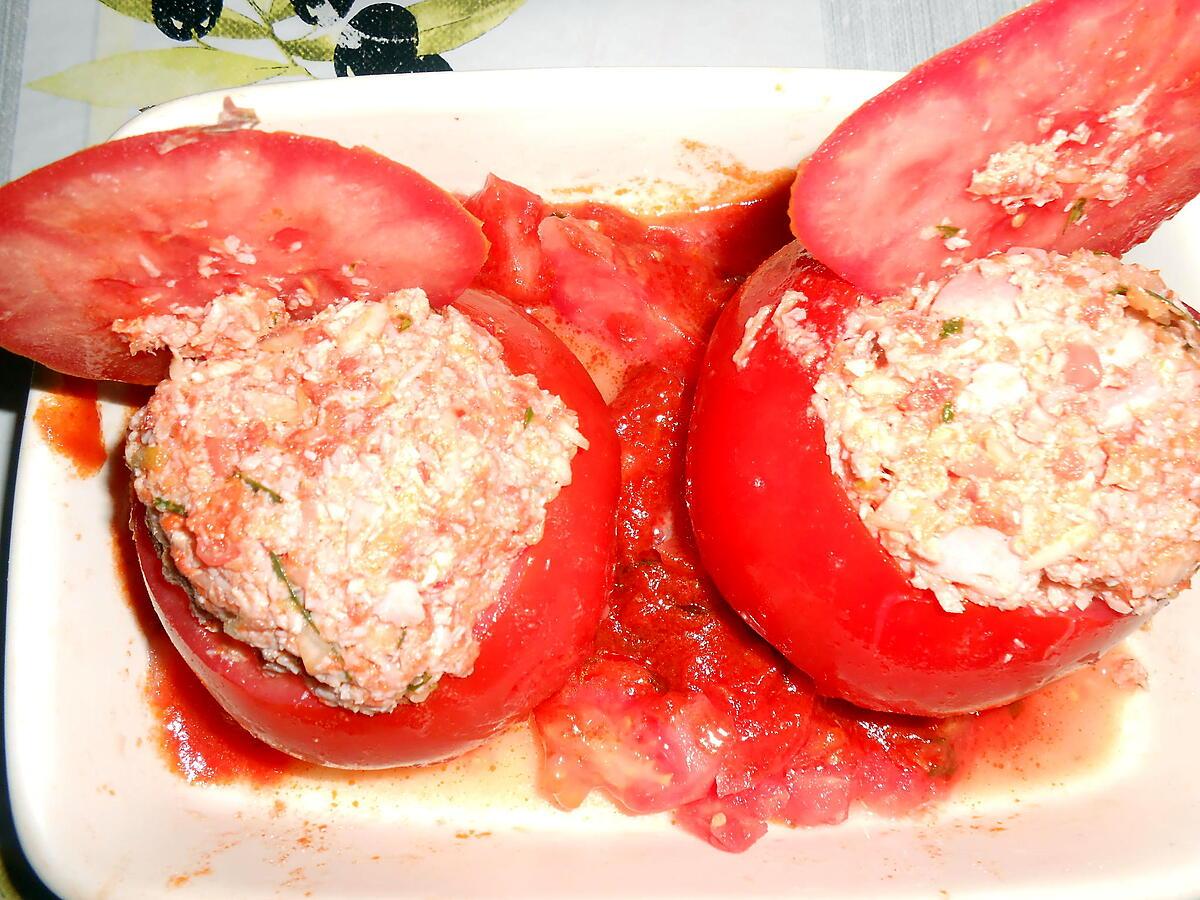 recette TOMATES FARCIES JAMBON CHORIZO