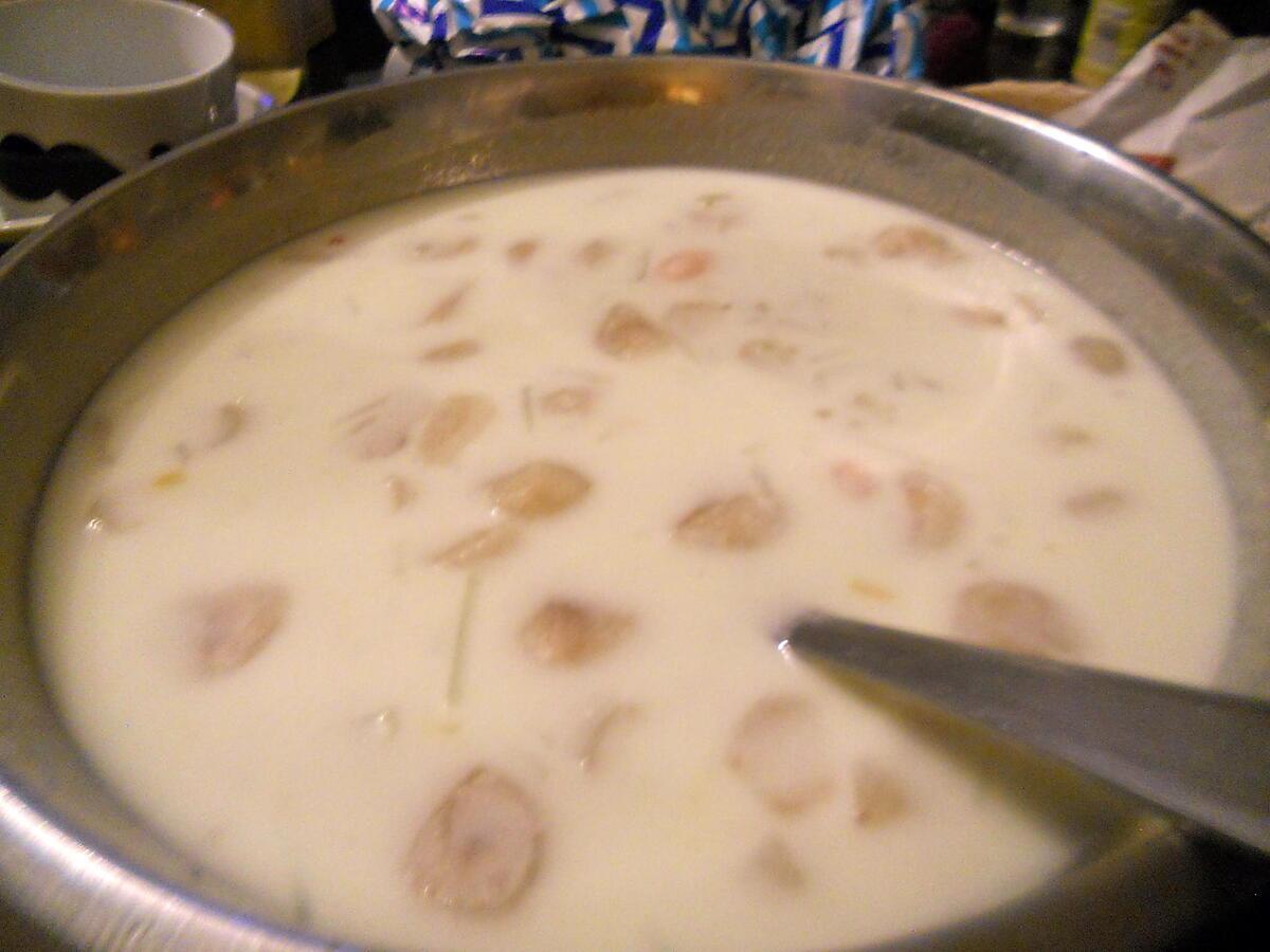 recette Soupe de fruit thaïlandaise au lait de coco