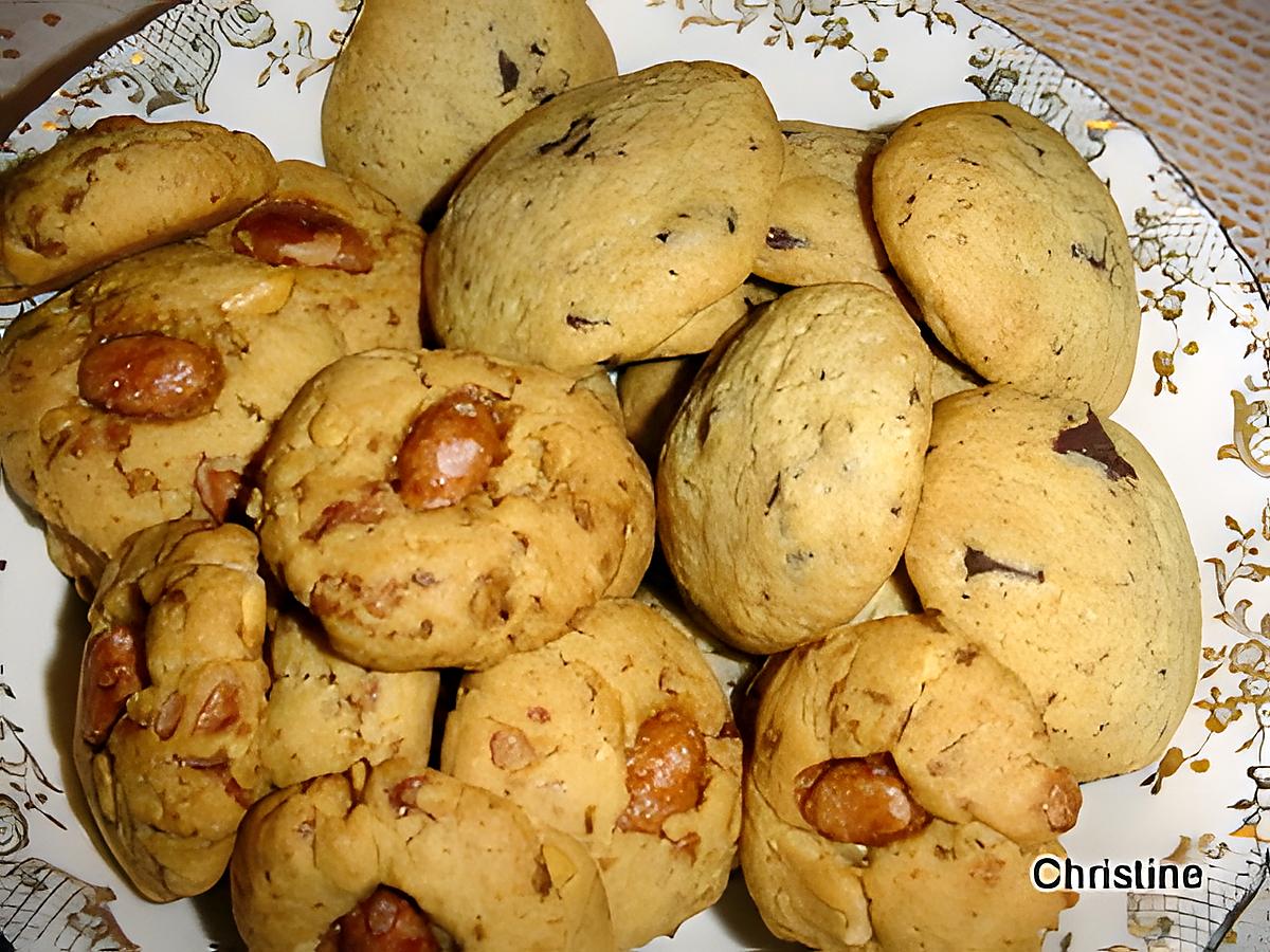 recette Cookies aux beurre de cacahuètes et chouchoux