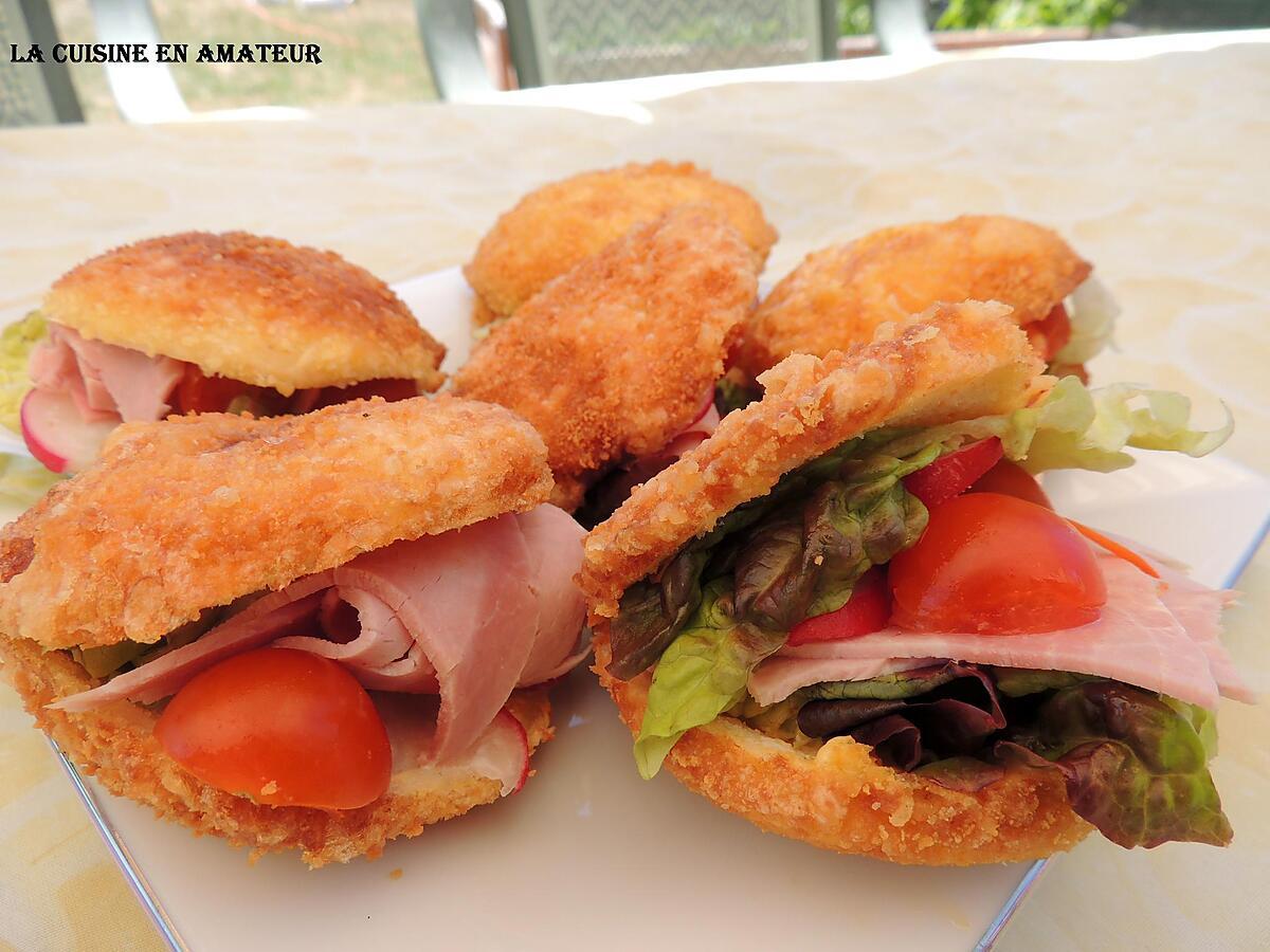 recette Sandwich pain de mie pané aux crudités