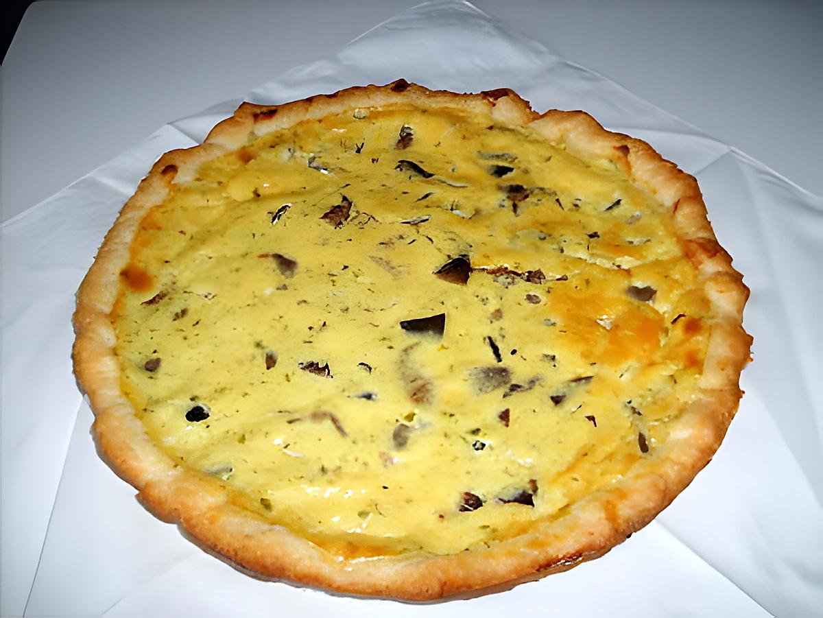 recette Quiche champignons/boursin ail et fines herbes