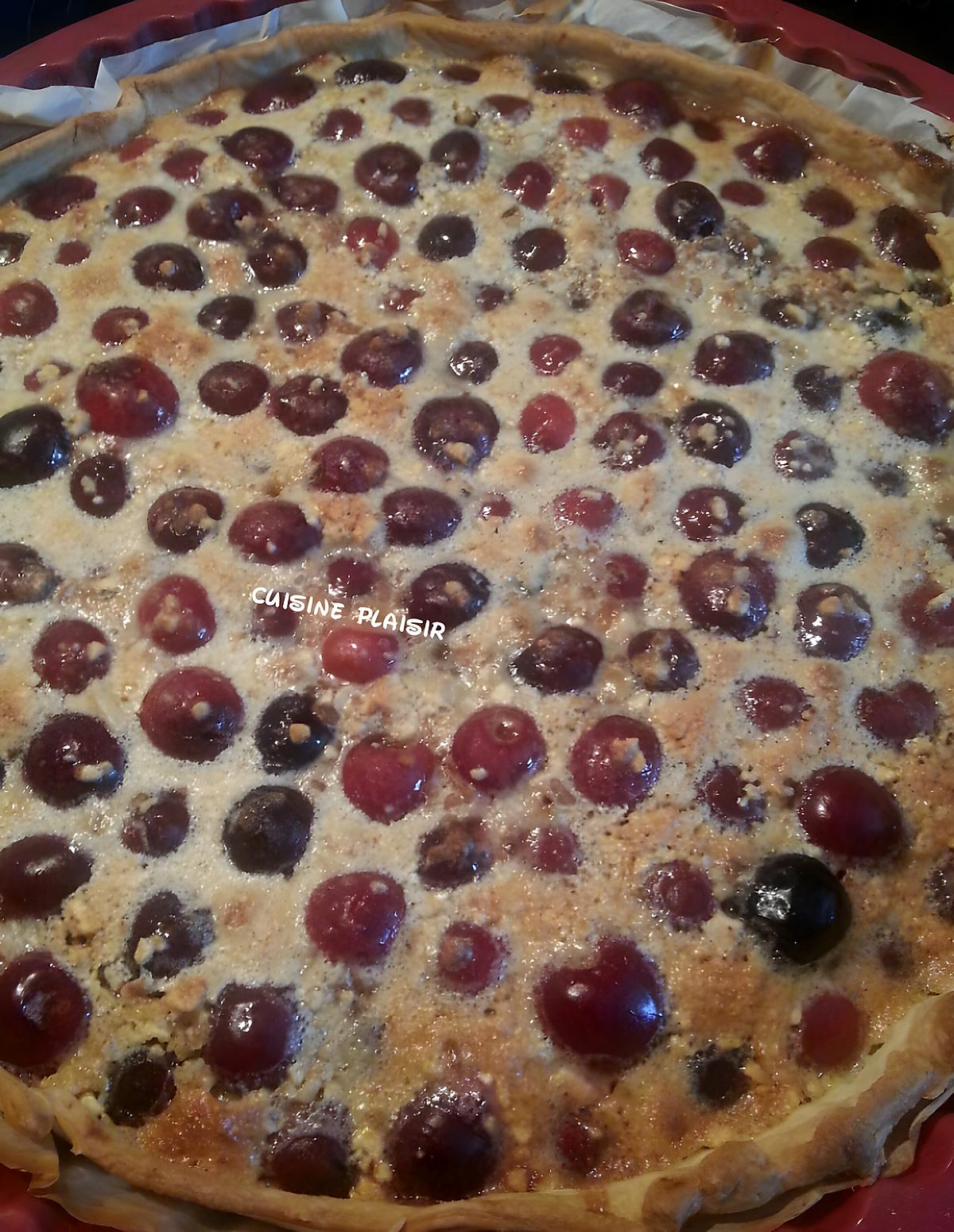 recette Tarte aux cerises et au Pralin