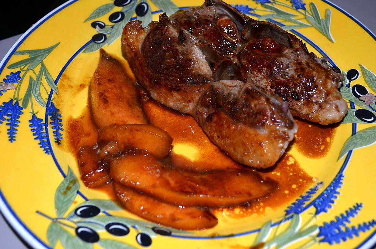 recette COTELETTES DE CANARD AU MELON ET FLOC DE GASCOGNE