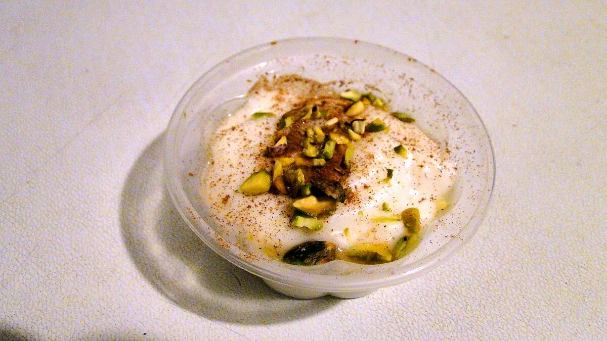 recette Mahallebi (crème de riz sucrée turque)