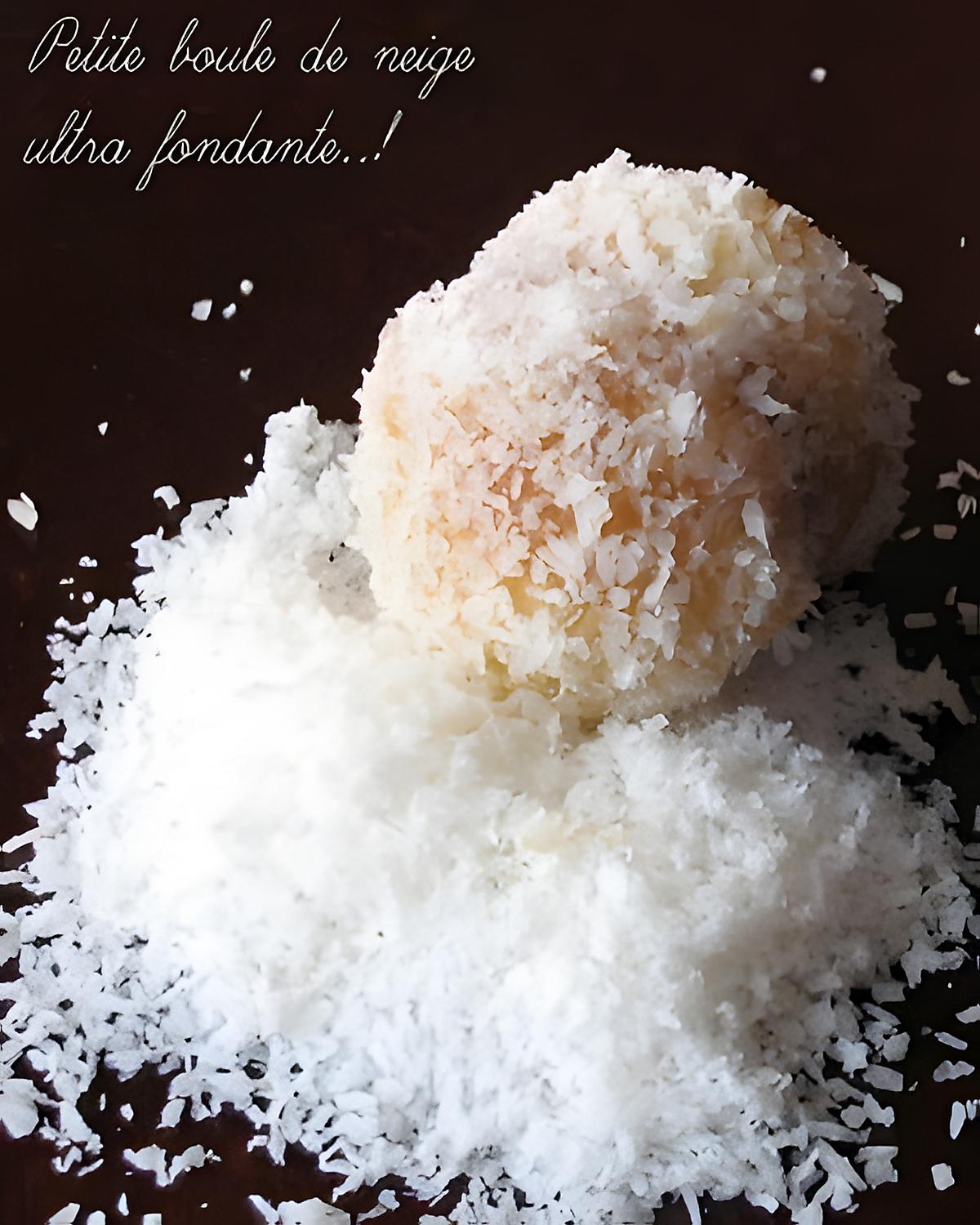 recette Boule de neige : petits gâteaux fondants à la noix de coco