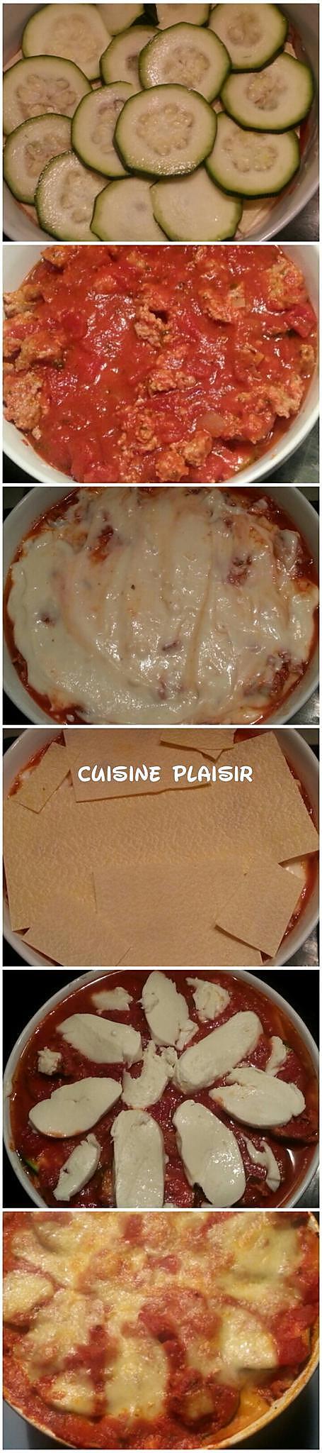 recette Lasagnes de courgettes à la bolognaise