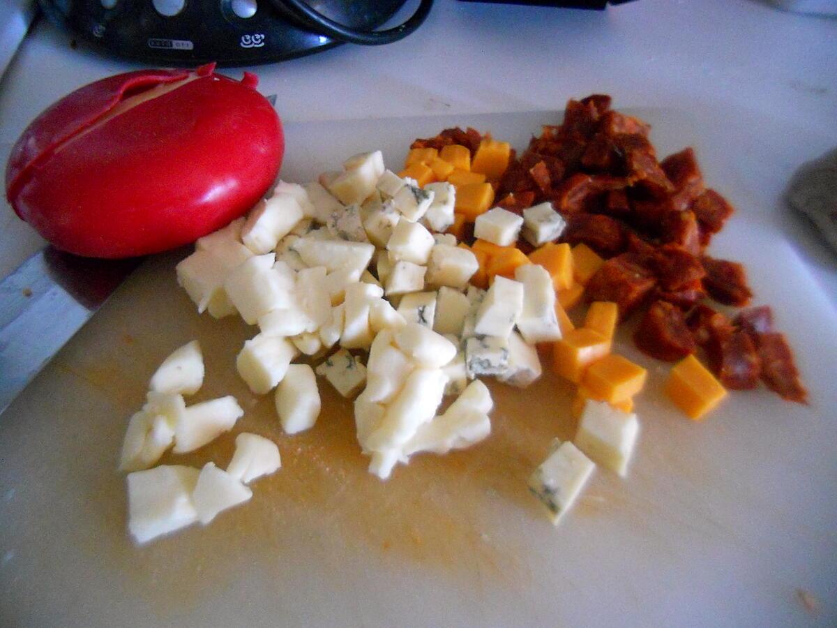 recette Baguettes fourrés chorizo fromages