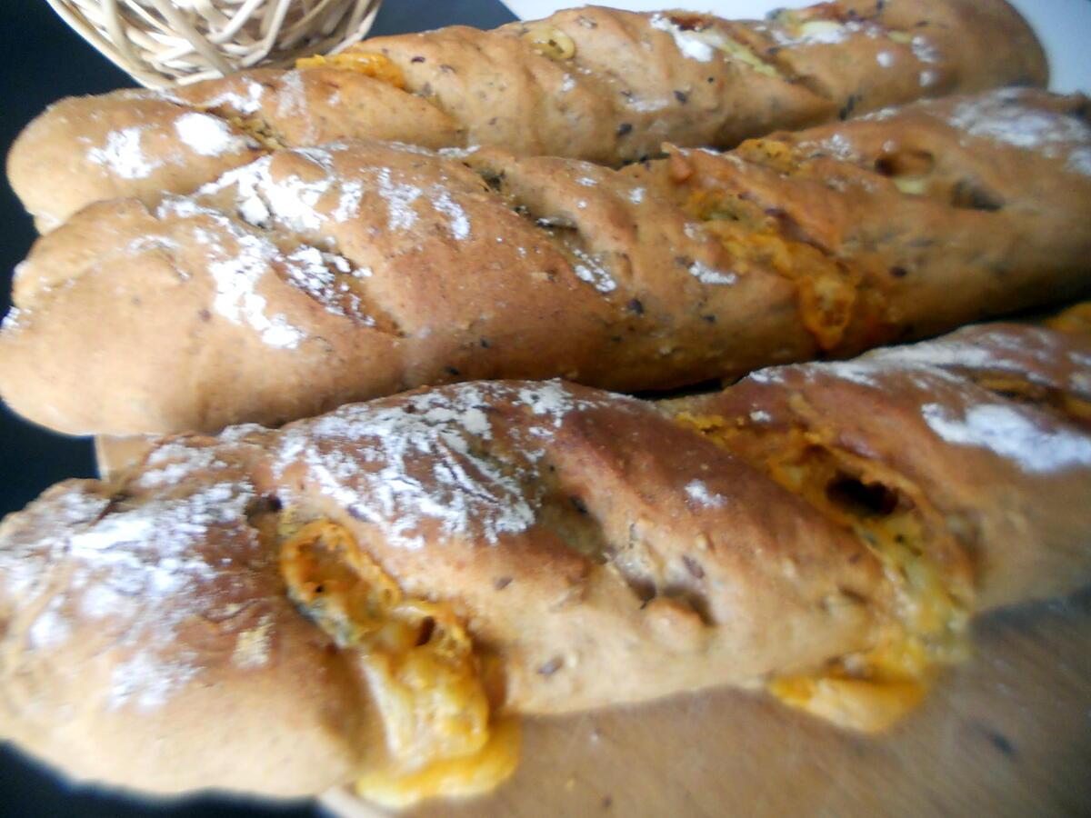 recette Baguettes fourrés chorizo fromages