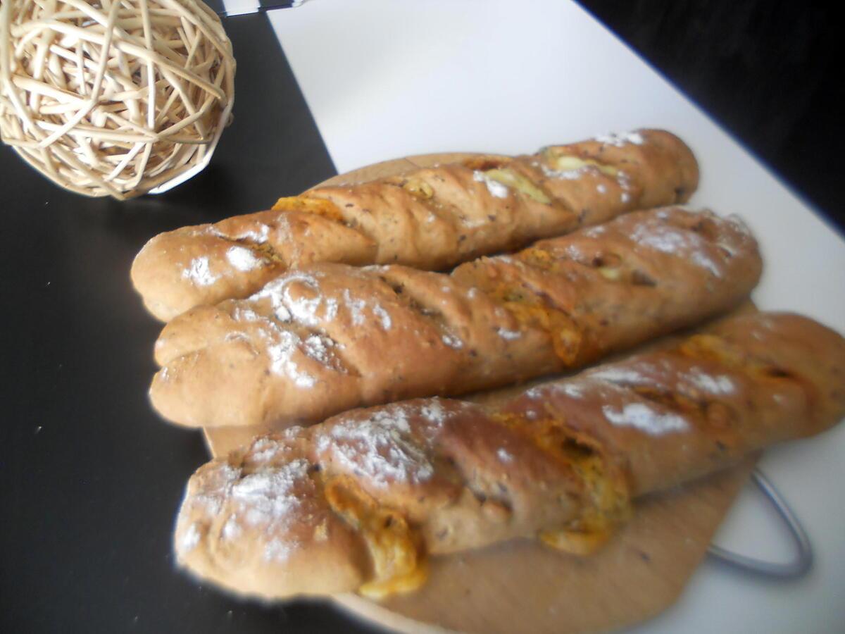 recette Baguettes fourrés chorizo fromages