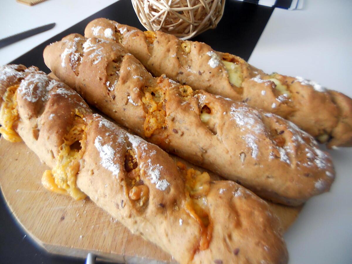 recette Baguettes fourrés chorizo fromages