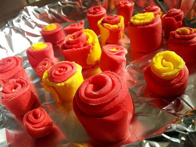 recette Tuto roses ruban en pate à sucre