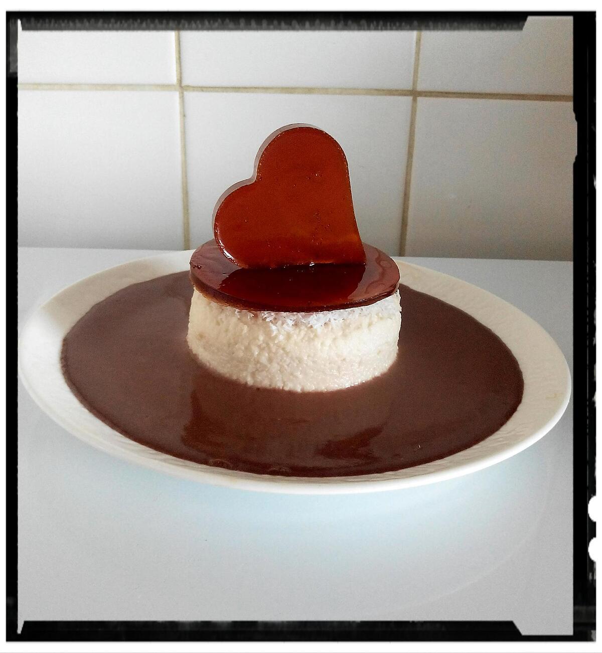 recette fausse île flottante au mi-choko et sa mousse de lait saveur coco