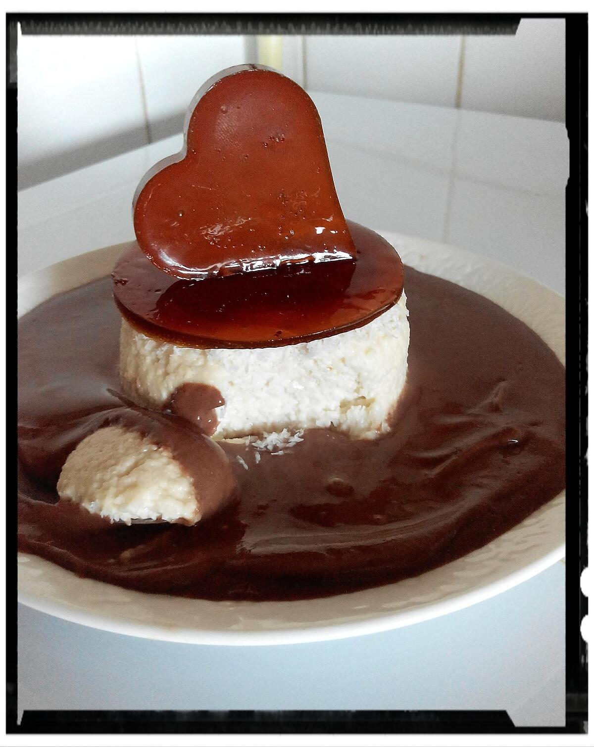 recette fausse île flottante au mi-choko et sa mousse de lait saveur coco