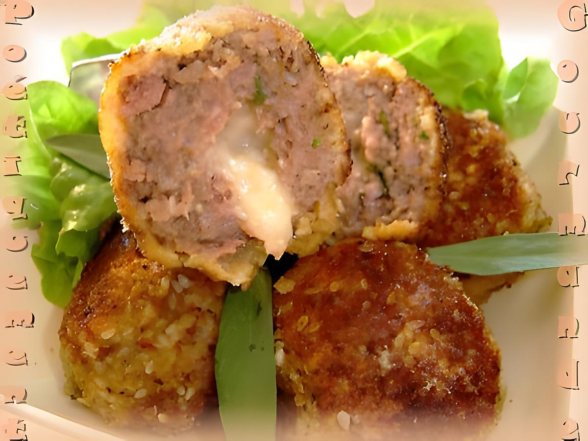 recette Boulettes de viande au coeur de mozzarella