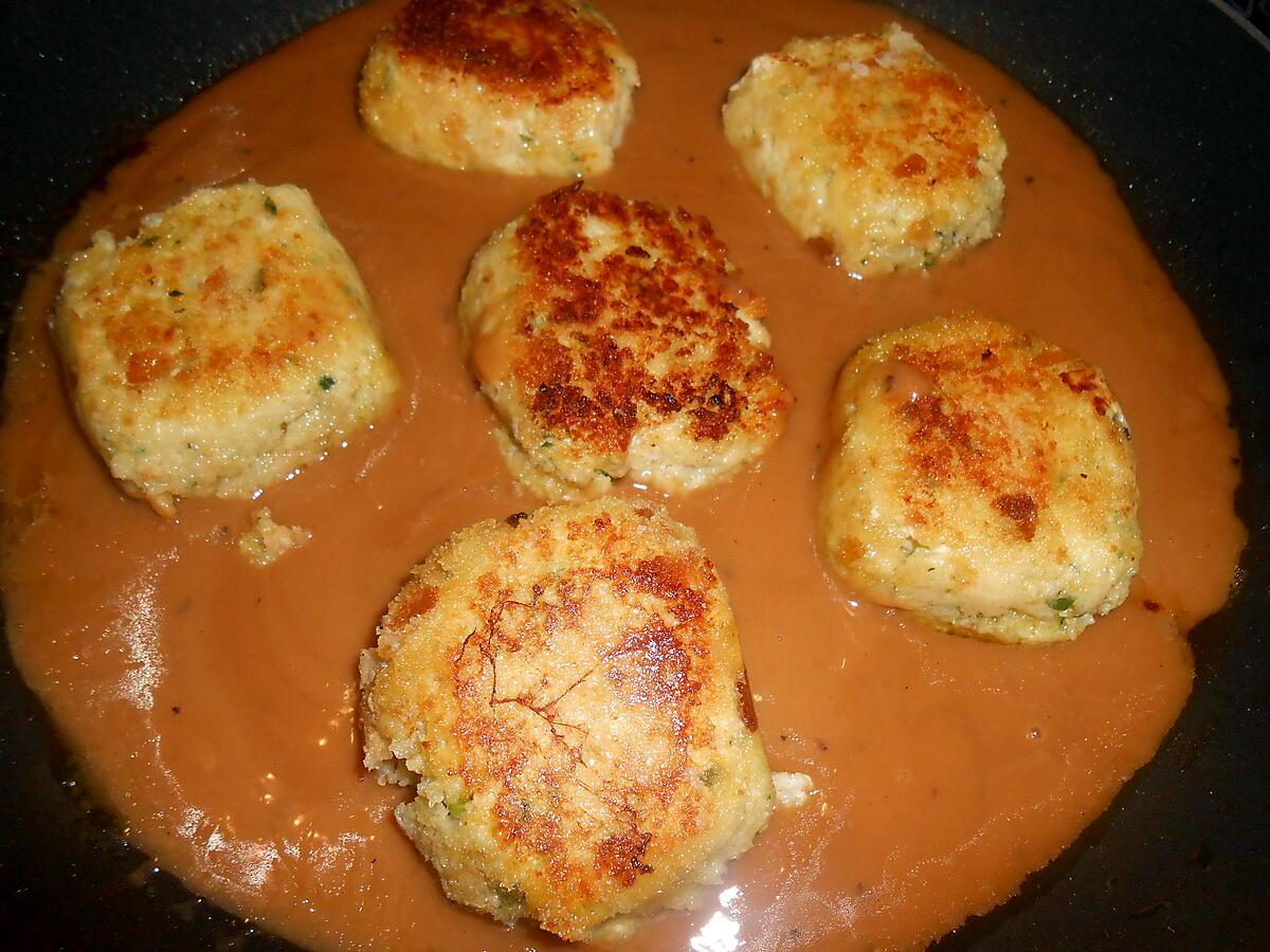 recette BOULETTES DE POULET COURGETTES SAUCE MADERE