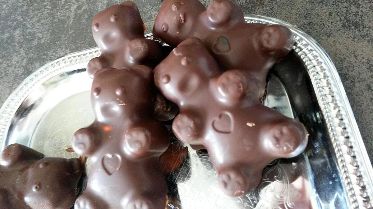 recette Nounours chocolat M&M fait par les enfants