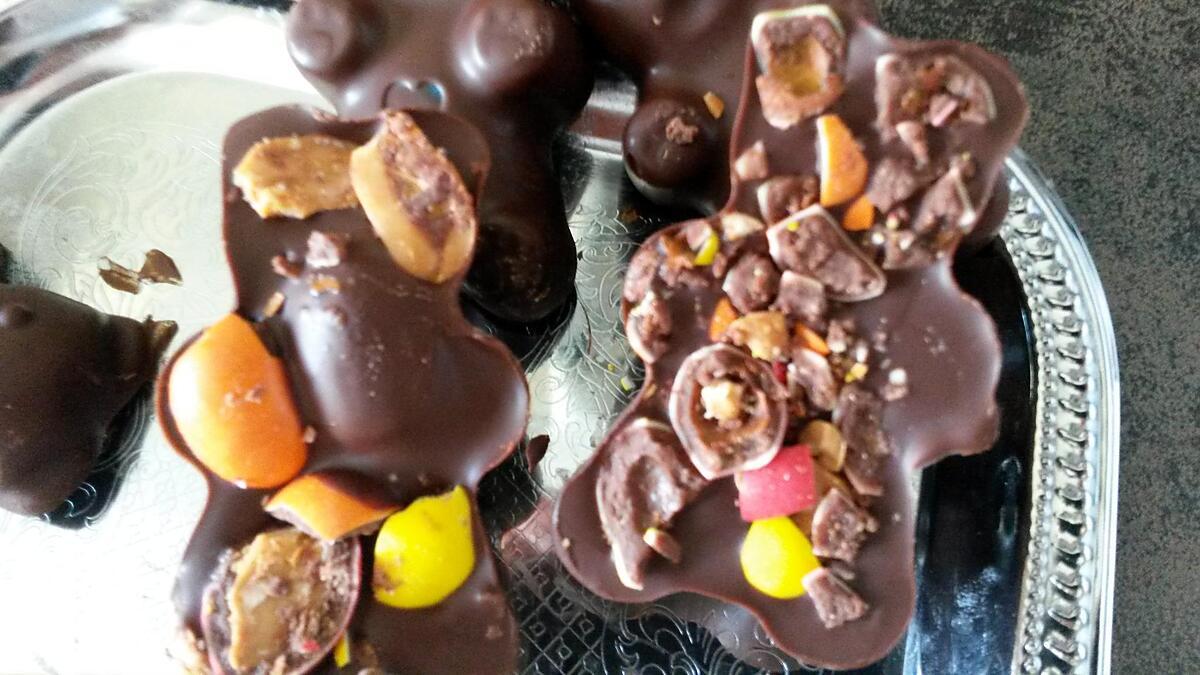 recette Nounours chocolat M&M fait par les enfants