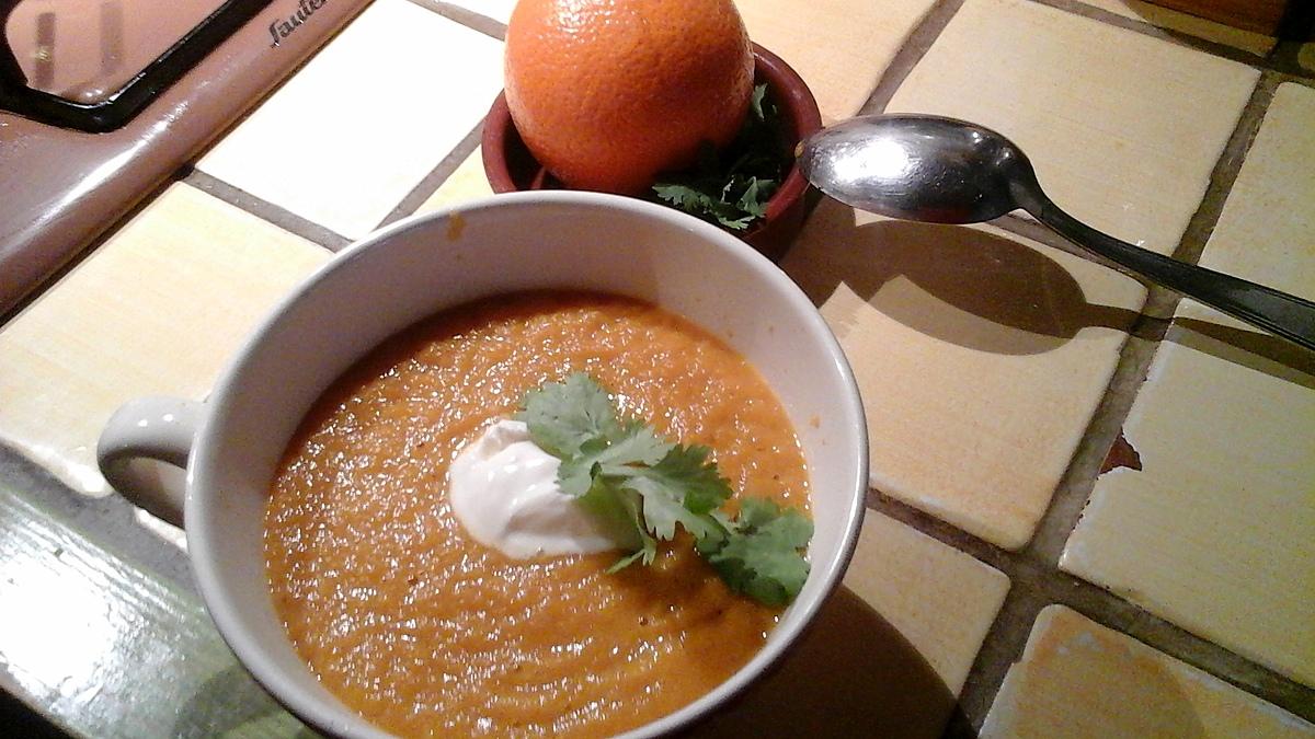 recette velouté de carottes à l'orange
