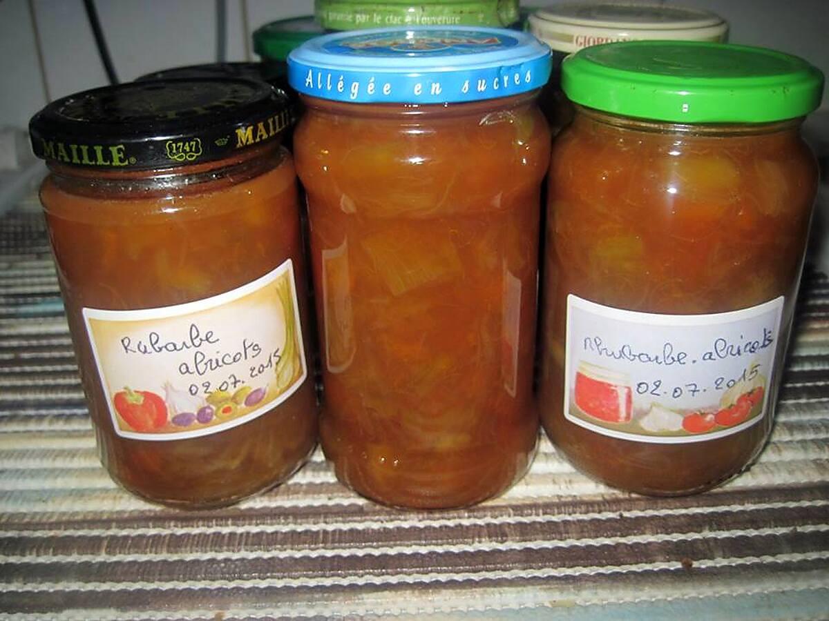 recette Confiture de rhubarbe.abricots en MAP.