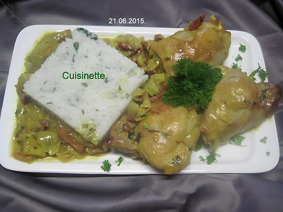 recette Cuisses de poulet au curcuma.