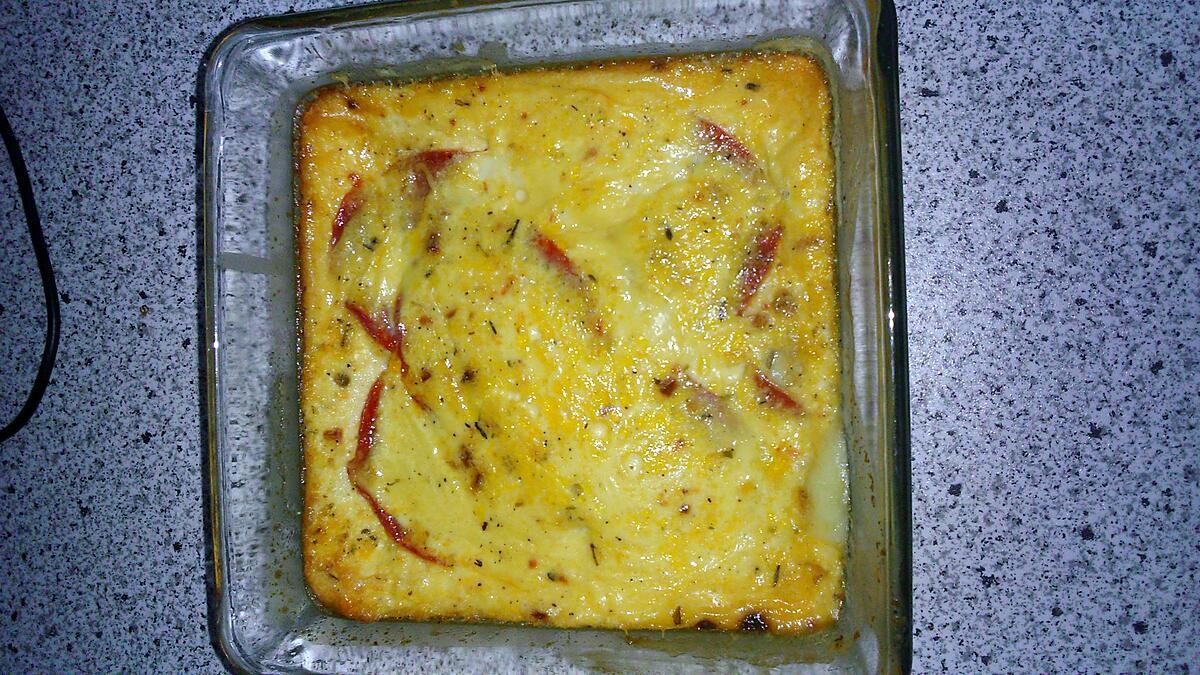 recette Clafoutis mozzarella parmesan chorizo