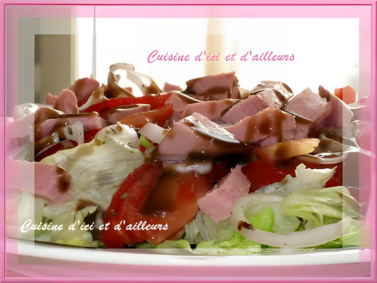 recette Ma salade toute simple cervelas/tomates