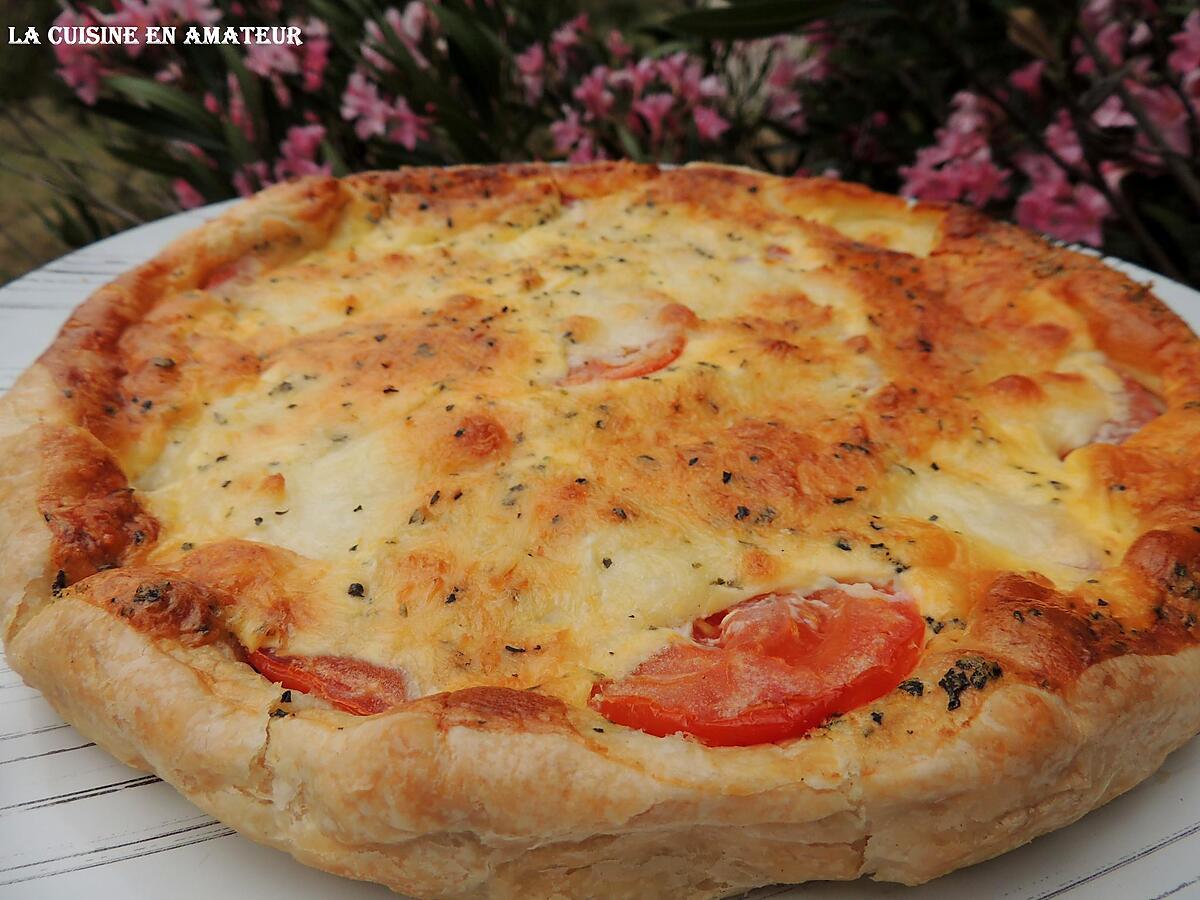 recette Tarte tomate mozzarella bacon...