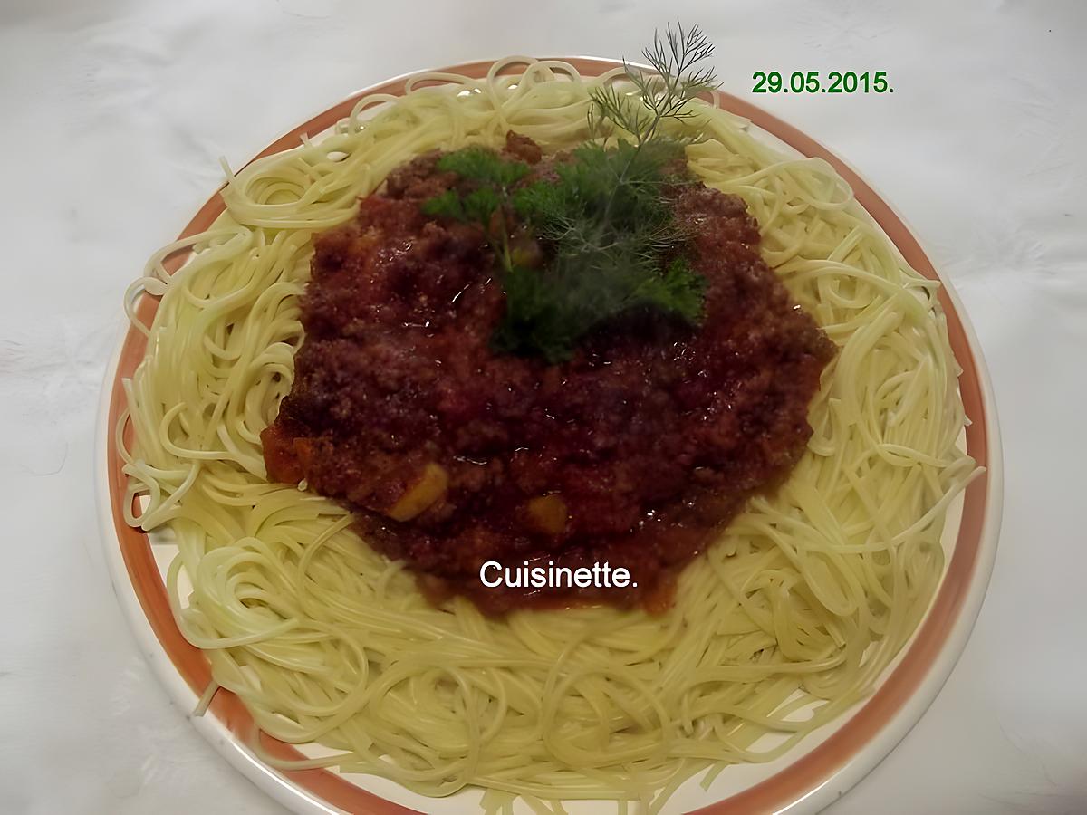 recette Spaghettis bolognaise.
