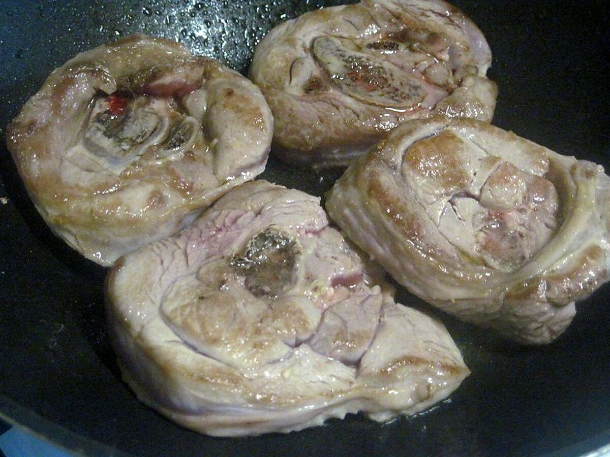 recette Osso bucco aux champignons.basilic.