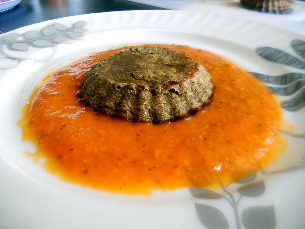 recette Gâteau de foie de volaille et sa sauce tomate maison