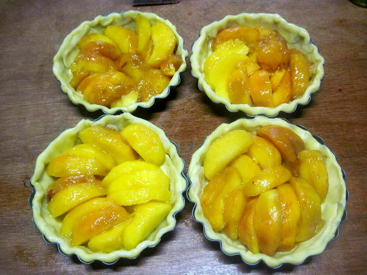 recette Tartelettes aux pêches abricots.