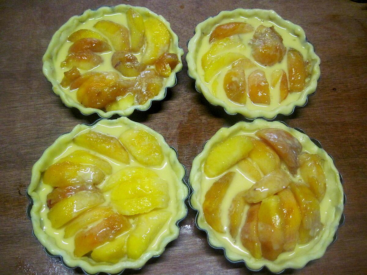 recette Tartelettes aux pêches abricots.