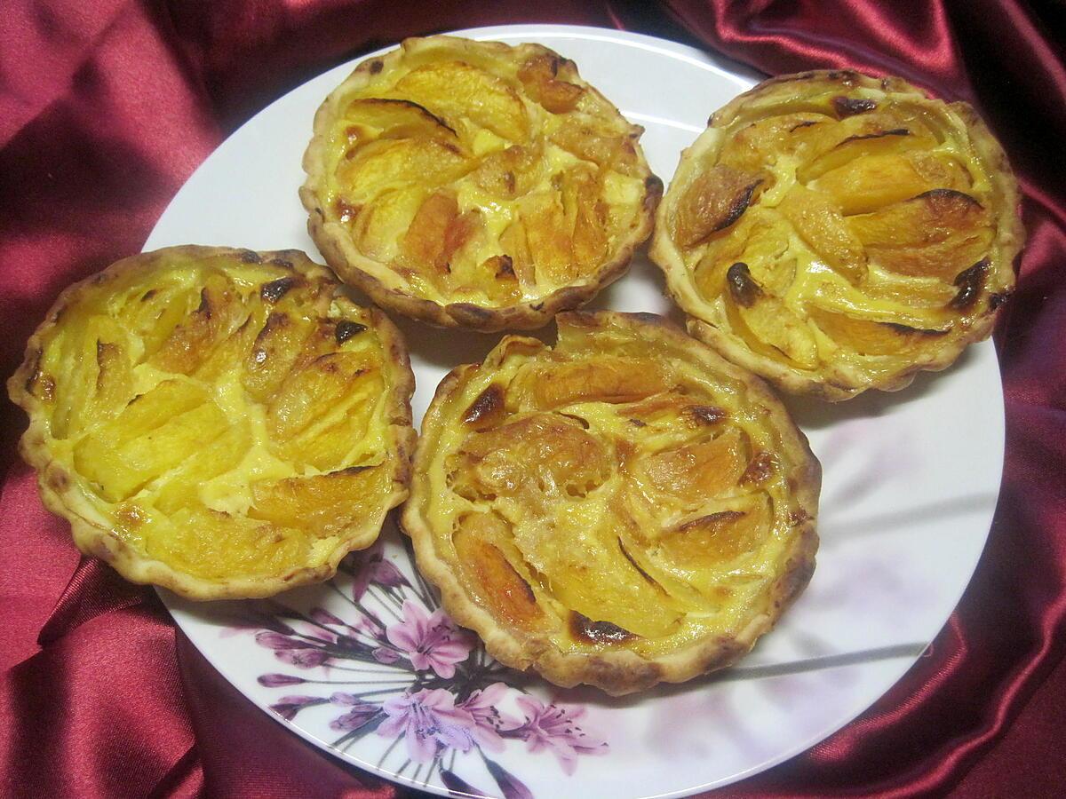 recette Tartelettes aux pêches abricots.