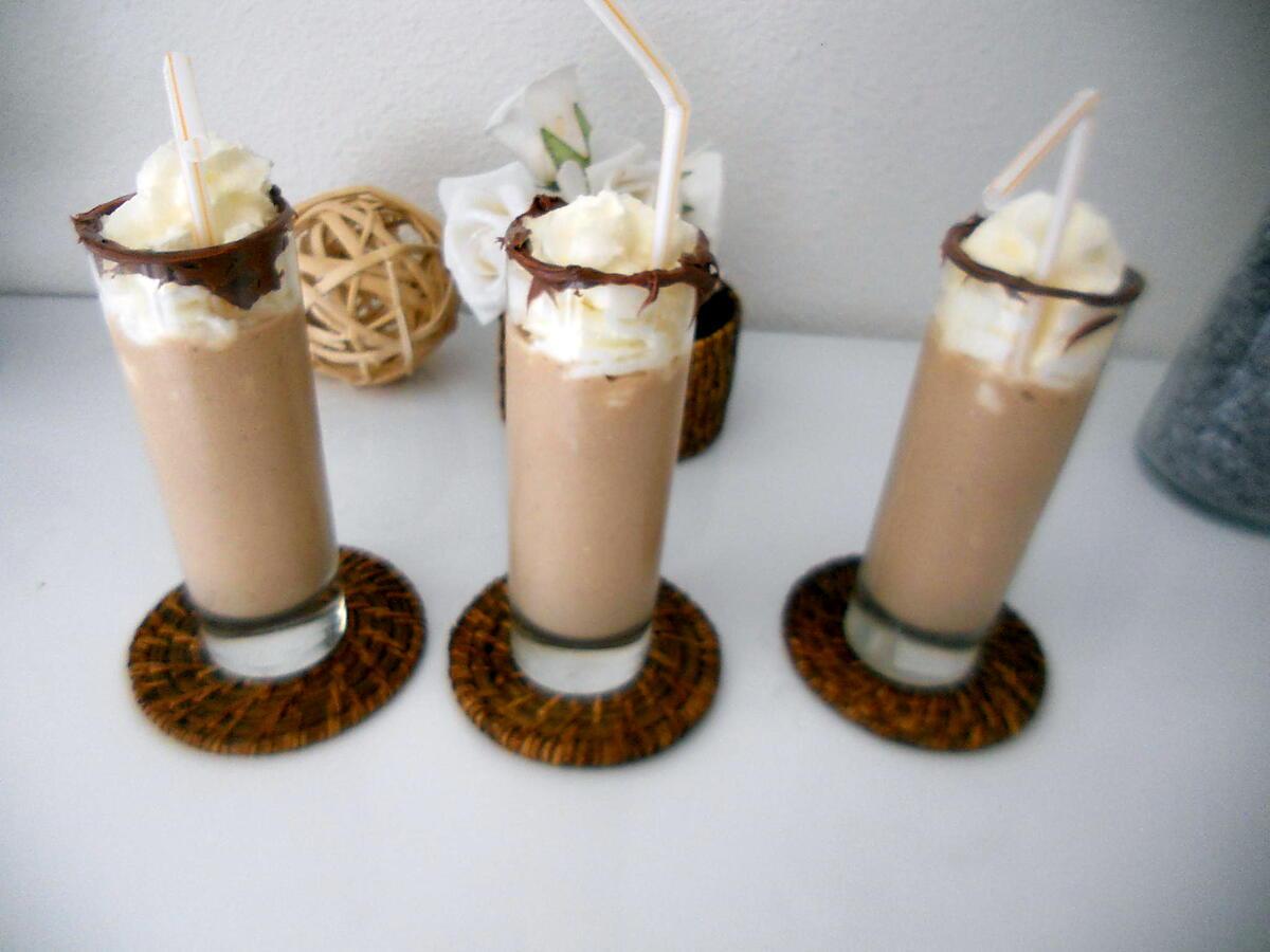 recette Milk shake banane-vanille-Nutella
