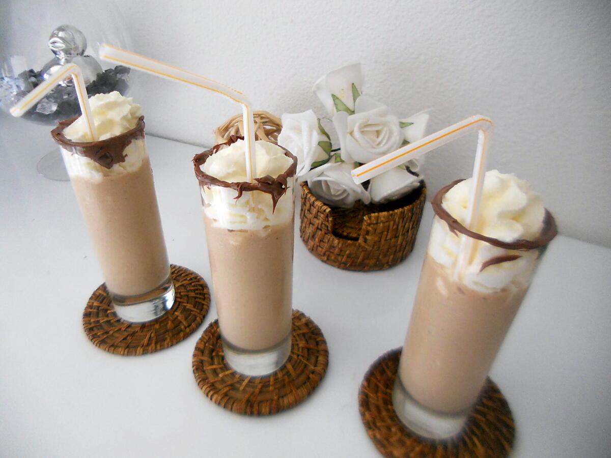 recette Milk shake banane-vanille-Nutella